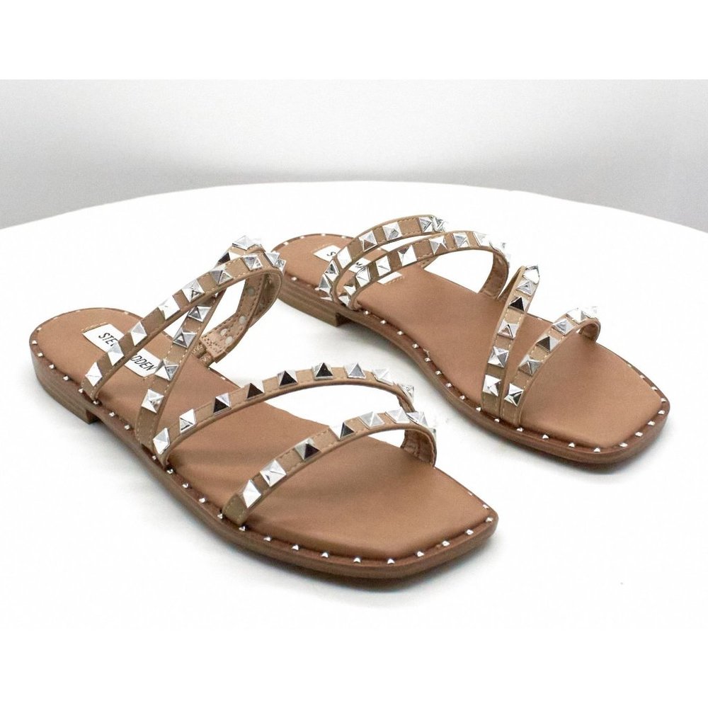 Steve Madden Women's Skylar Studded Strappy Slide Sandals